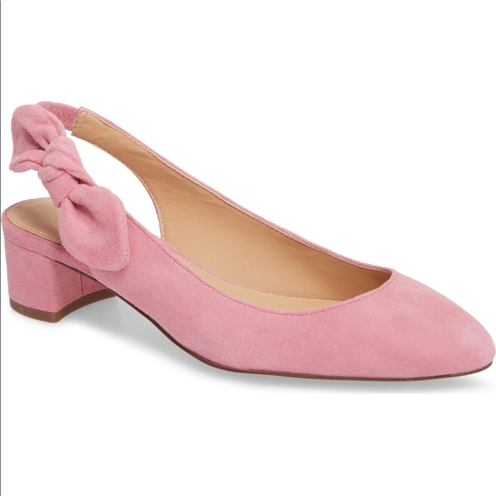 J.Crew Slingback Bow Heel in Dusty Begonia